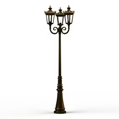 Louvre Model 10 Triple Heads Street Lamp