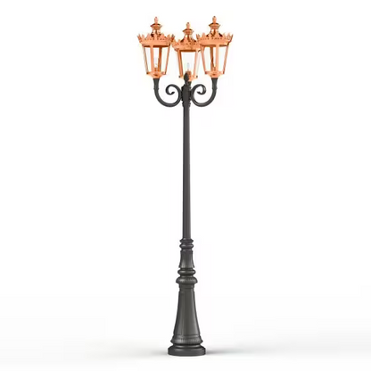 Louvre Model 10 Triple Heads Street Lamp