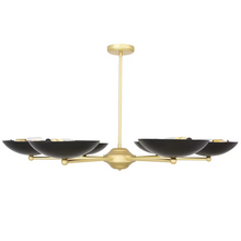 Newbury 6-Light Chandelier with Black Shade