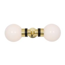 Poole Double Glass Globe Bathroom Wall Light IP65