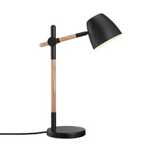Theo Table Lamp Black & Wood
