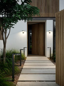 Rica Outdoor Round LED Wall Light Black