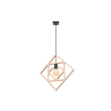 Caro Pendant in Natural Wood and Black