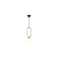 Shapes 27 1-Light Pendant Black & Brass