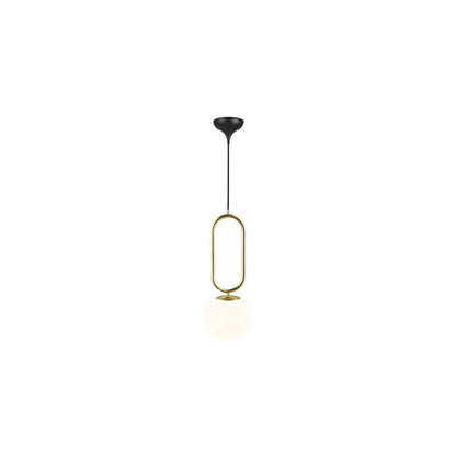 Shapes 27 1-Light Pendant Black & Brass