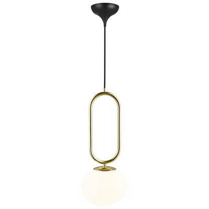 Shapes 27 1-Light Pendant Black & Brass