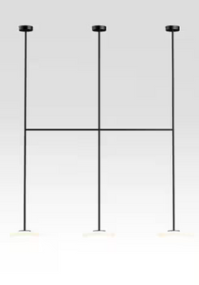 Ihana 200 3-Light LED Pendant Black with Opal Glass