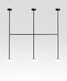 Ihana 150 3-Light LED Pendant Black with Opal Glass