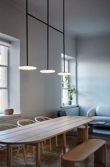 Ihana 150 3-Light LED Pendant Black with Opal Glass