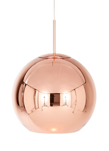 Copper 45cm Round LED Pendant