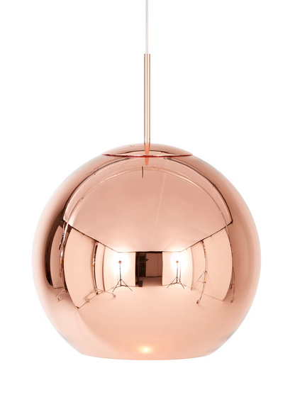 Copper 45cm Round LED Pendant