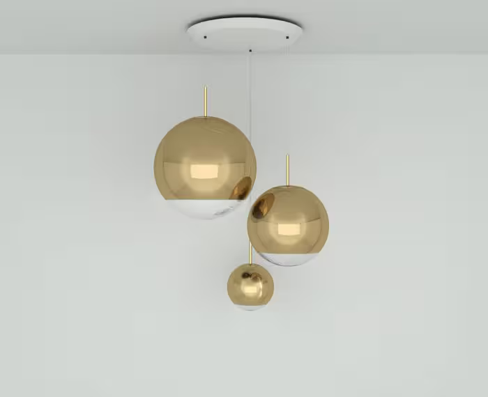 Mirror Ball Range Round LED Pendant