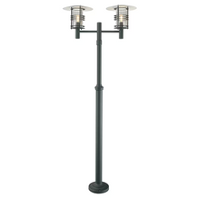 Stockholm Outdoor 2-Light Twin Head Lamp Post