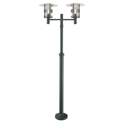 Stockholm Outdoor 2-Light Twin Head Lamp Post
