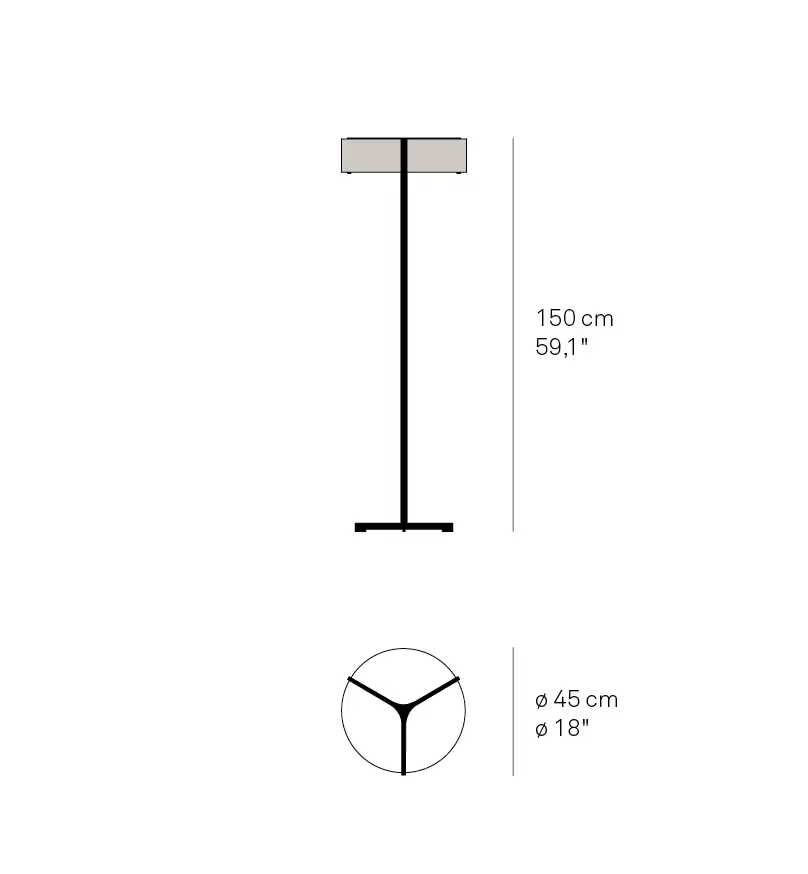 Thesis 150 LED Floor Lamp with White Shade