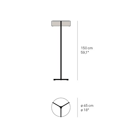 Thesis 150 LED Floor Lamp with White Shade