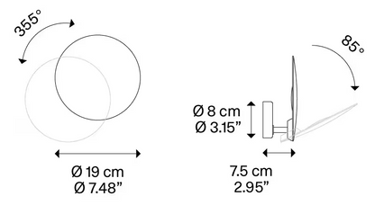 Puzzle Round Single 3000K LED Wall Light
