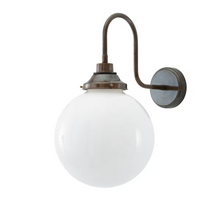 Pelagia Opal Glass Swan Neck Wall Light