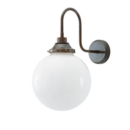 Pelagia Opal Glass Swan Neck Wall Light
