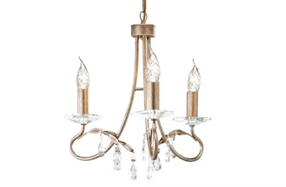 Christina 3-Light Chandelier Silver/Gold