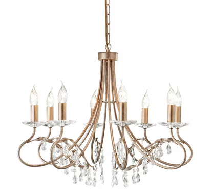 Christina 8-Light Chandelier Silver/Gold