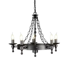 Warwick 5-Light Chandelier Graphite Black