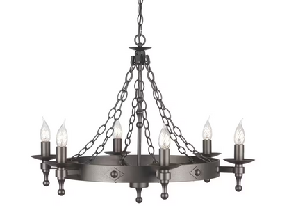 Warwick 6-Light Chandelier Graphite Black