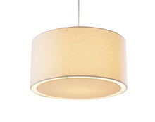 Edward Non Electric Cylindrical Pendant with Cream Fabric Shade