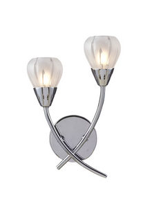 Villa 2-Light Wall Lamp with Etched Glass