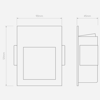Borgo 90 Large 2700K LED Wall Recessed