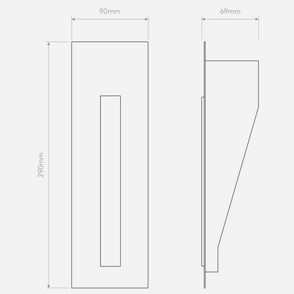 Borgo 200 Trimless Matt White LED Wall Recessed