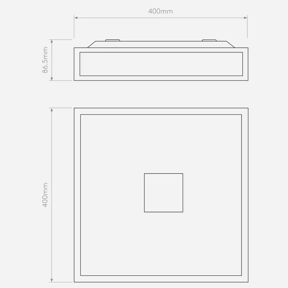 Mashiko 400 Square Ceiling Light
