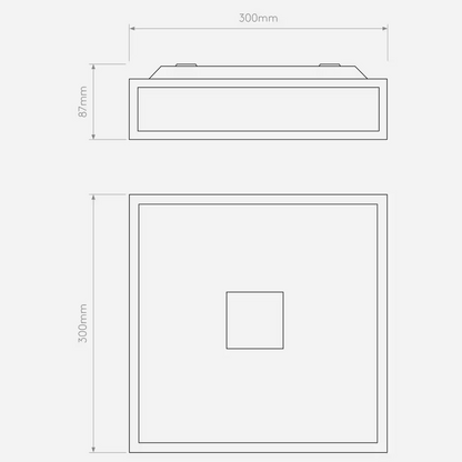 Mashiko 300 Classic Square Ceiling Light