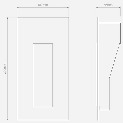Borgo Trimless 35 Small Matt White LED Wall Recessed