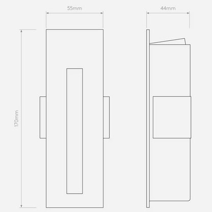 Borgo 55 Small 2700K LED Wall Recessed