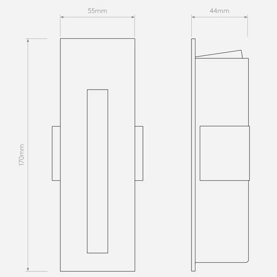 Borgo 55 Small 2700K LED Wall Recessed