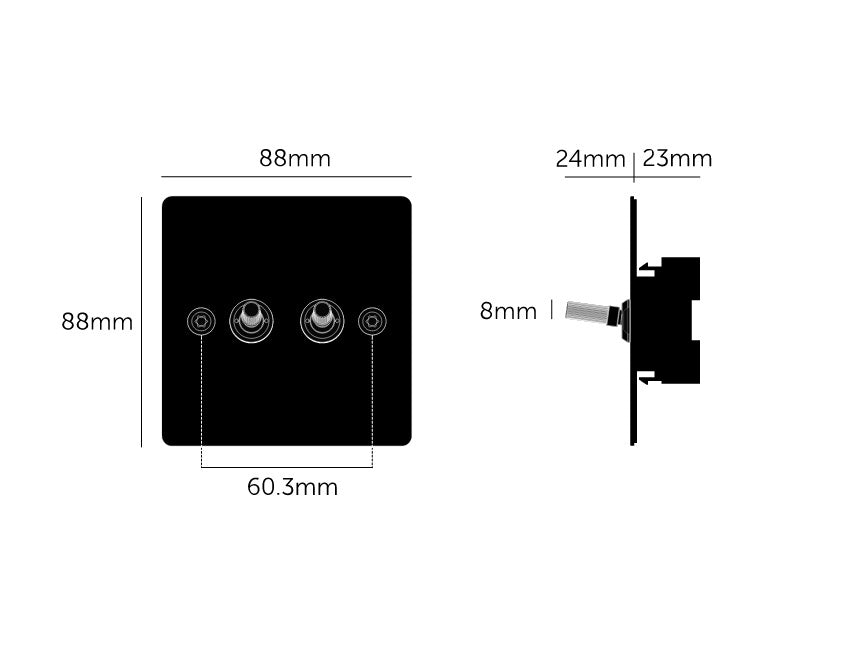 Buster and Punch Dual-Gang Toggle Switch