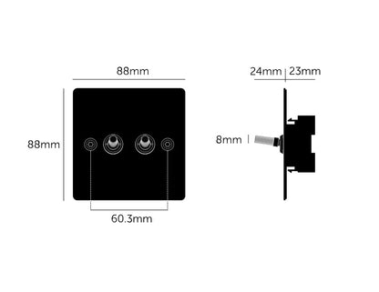 Buster and Punch Dual-Gang Toggle Switch