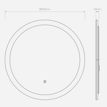 Ascot 650 Round Illuminated Mirror