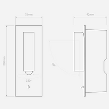 Fuse 3 Toggle Recessed Wall Light
