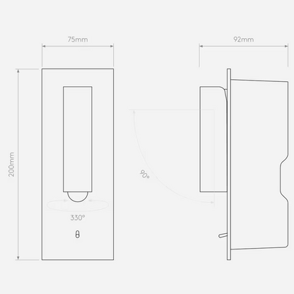 Fuse 3 Toggle Recessed Wall Light