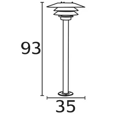 Venø Outdoor Bollard with Layered Shades