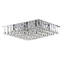 Abacus Eight-Light Crystal Flush Mount