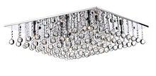 Abacus Eight-Light Crystal Flush Mount