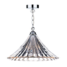 Ardeche 1-Light Large Pendant Clear Glass/Polished Chrome Finish