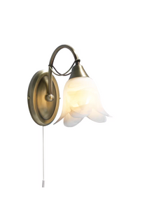 Doublet Single Wall Bracket with White Glass