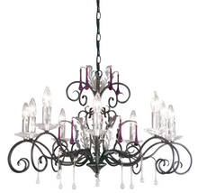 Amarilli 10-Light Chandelier with Clear Glass Drops