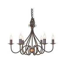 Windermere 6-Light Chandelier Rust/Gold