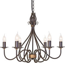 Windermere 6-Light Chandelier Rust/Gold