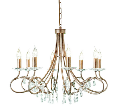 Christina 8-Light Chandelier Silver/Gold